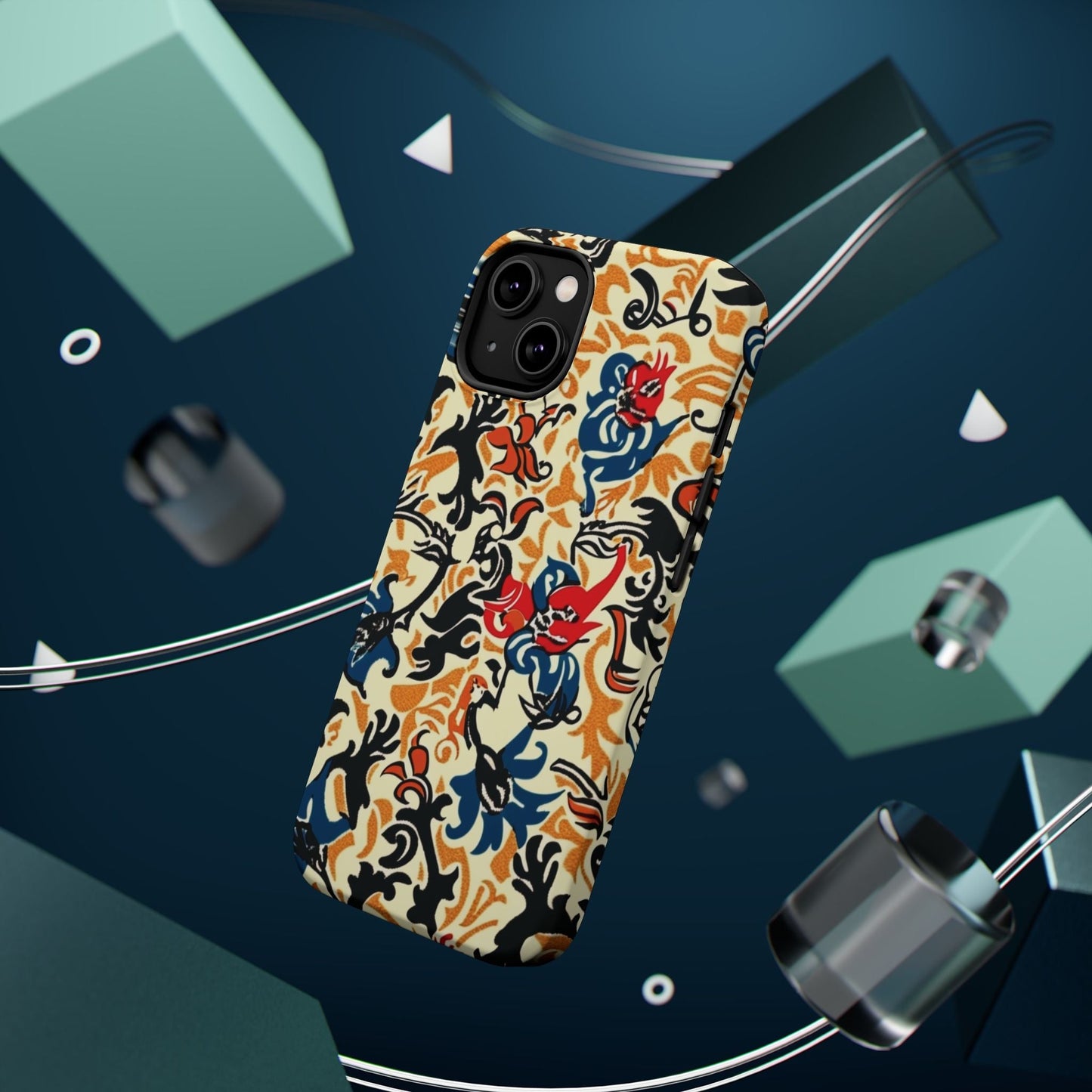 Floral Tattoo - Style Magnetic Phone Case — Impact - Resistant - DIGITAL X