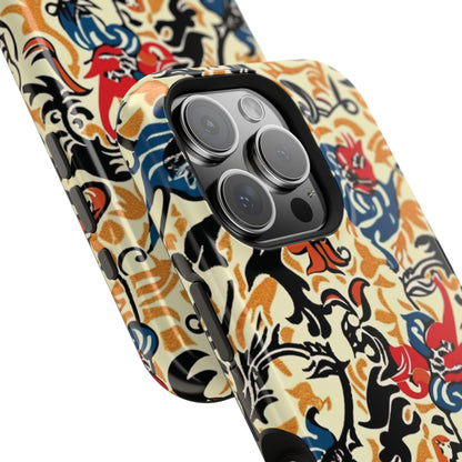 Floral Tattoo - Style Magnetic Phone Case — Impact - Resistant - DIGITAL X