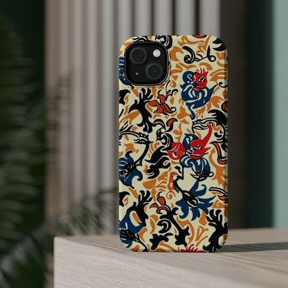 Floral Tattoo - Style Magnetic Phone Case — Impact - Resistant - DIGITAL X