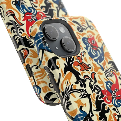 Floral Tattoo - Style Magnetic Phone Case — Impact - Resistant - DIGITAL X