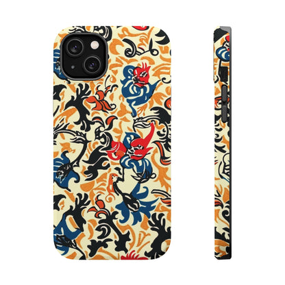 Floral Tattoo - Style Magnetic Phone Case — Impact - Resistant - DIGITAL X