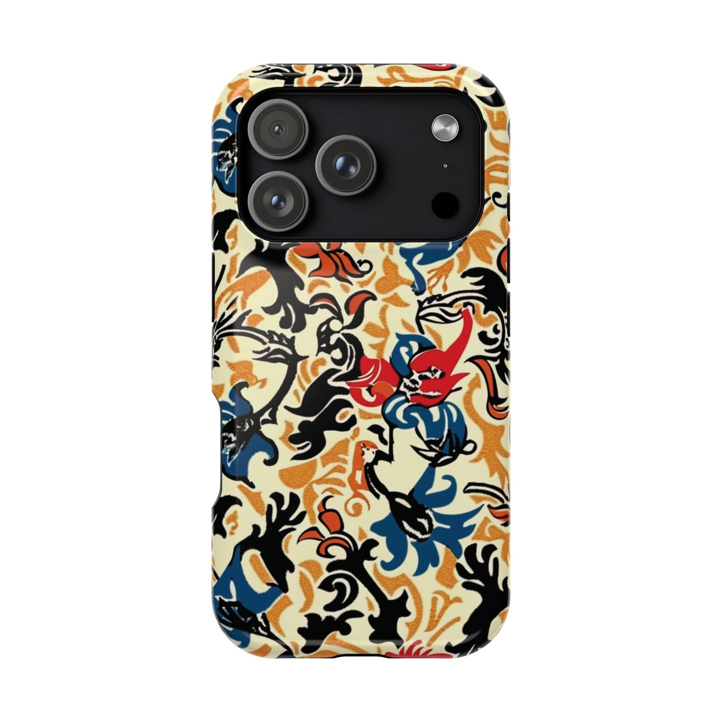 Floral Tattoo - Style Magnetic Phone Case — Impact - Resistant - DIGITAL X