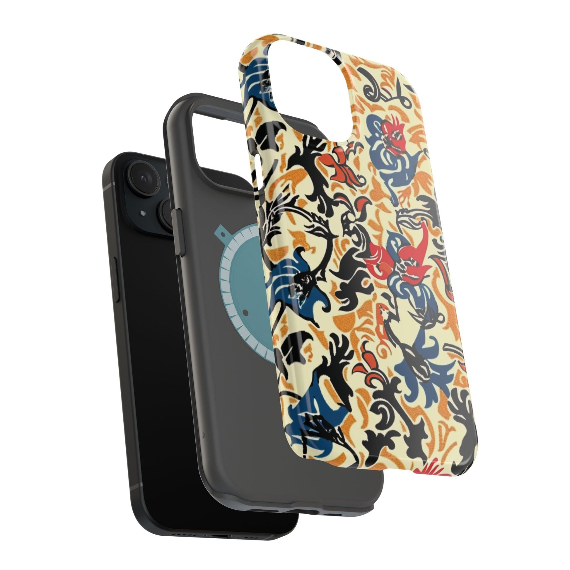 Floral Tattoo - Style Magnetic Phone Case — Impact - Resistant - DIGITAL X