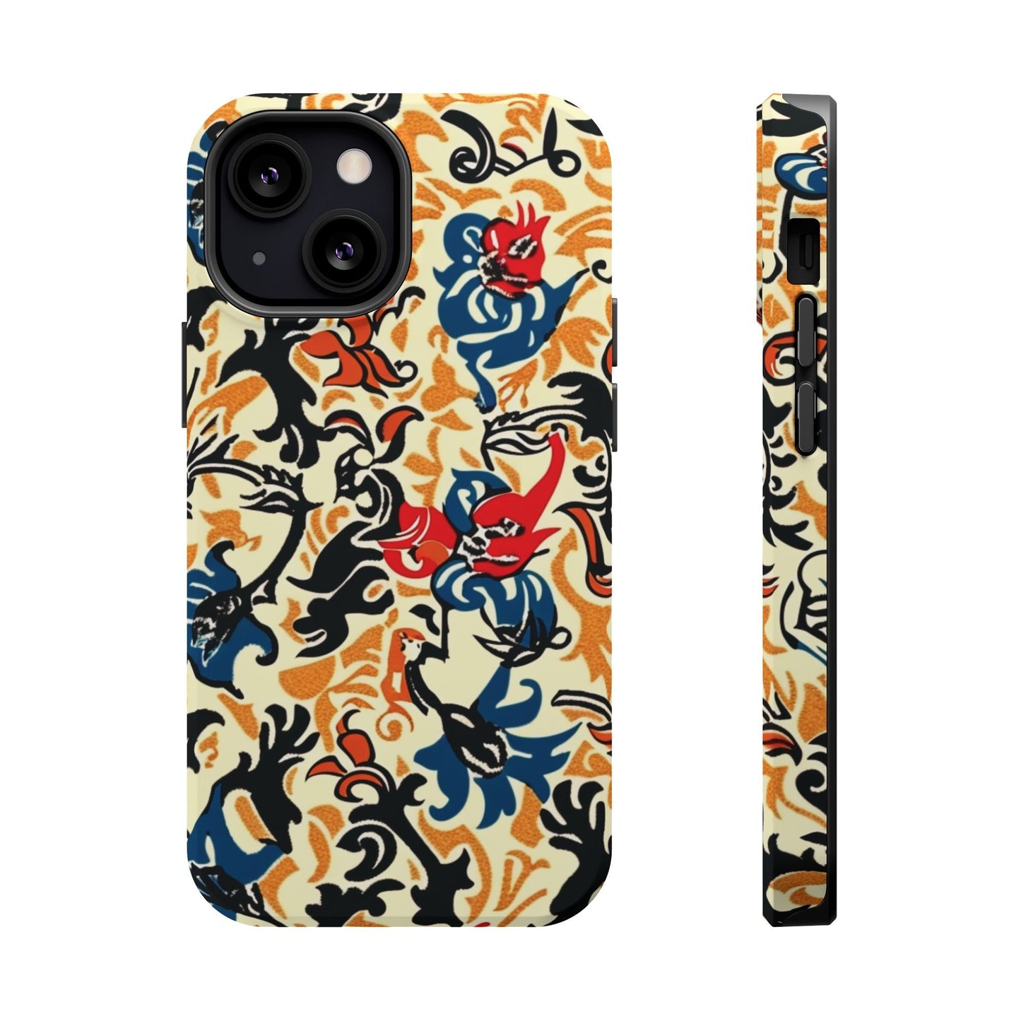 Floral Tattoo - Style Magnetic Phone Case — Impact - Resistant - DIGITAL X