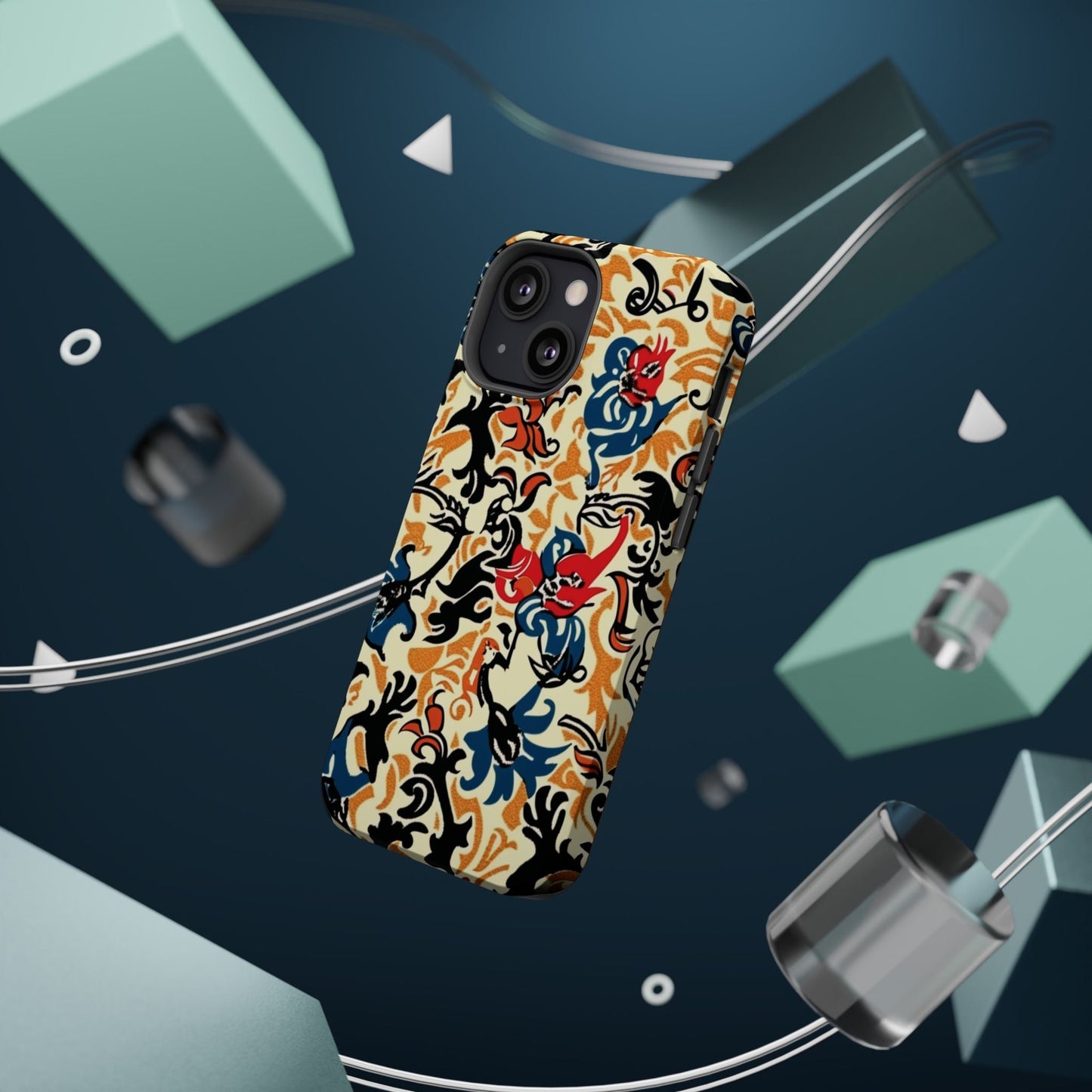 Floral Tattoo - Style Magnetic Phone Case — Impact - Resistant - DIGITAL X