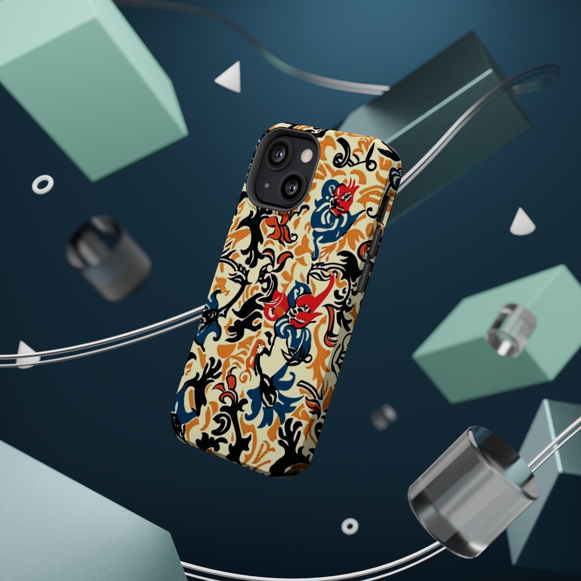 Floral Tattoo - Style Magnetic Phone Case — Impact - Resistant - DIGITAL X