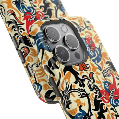 Floral Tattoo - Style Magnetic Phone Case — Impact - Resistant - DIGITAL X