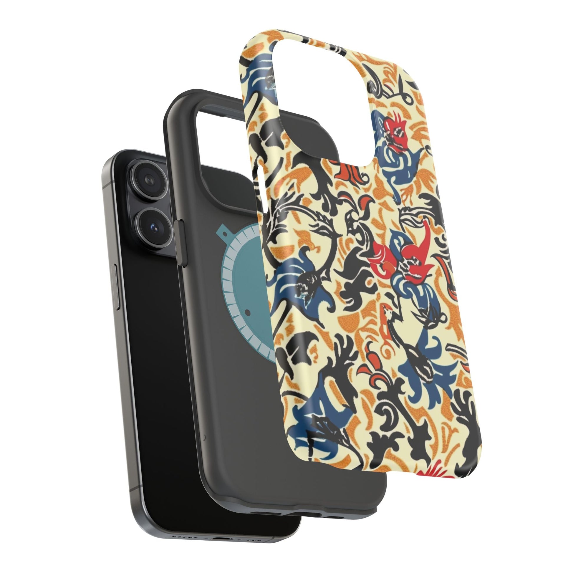 Floral Tattoo - Style Magnetic Phone Case — Impact - Resistant - DIGITAL X