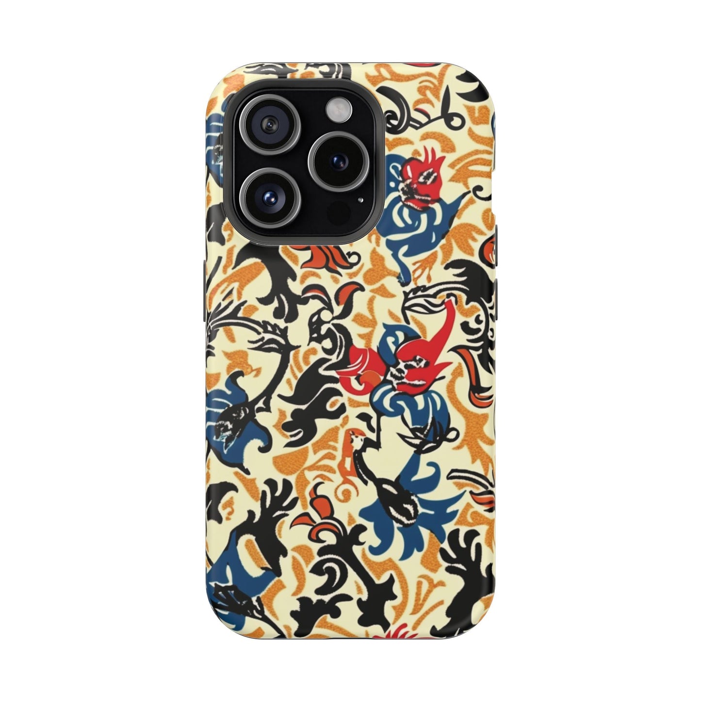 Floral Tattoo - Style Magnetic Phone Case — Impact - Resistant - DIGITAL X
