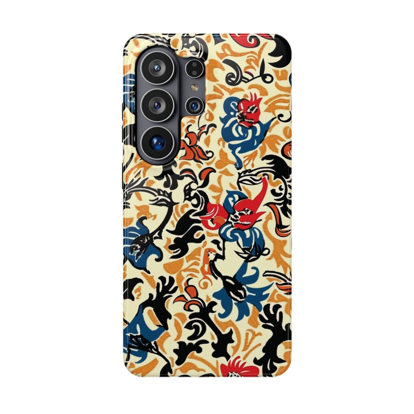 Floral Tattoo - Style Magnetic Phone Case — Impact - Resistant - DIGITAL X