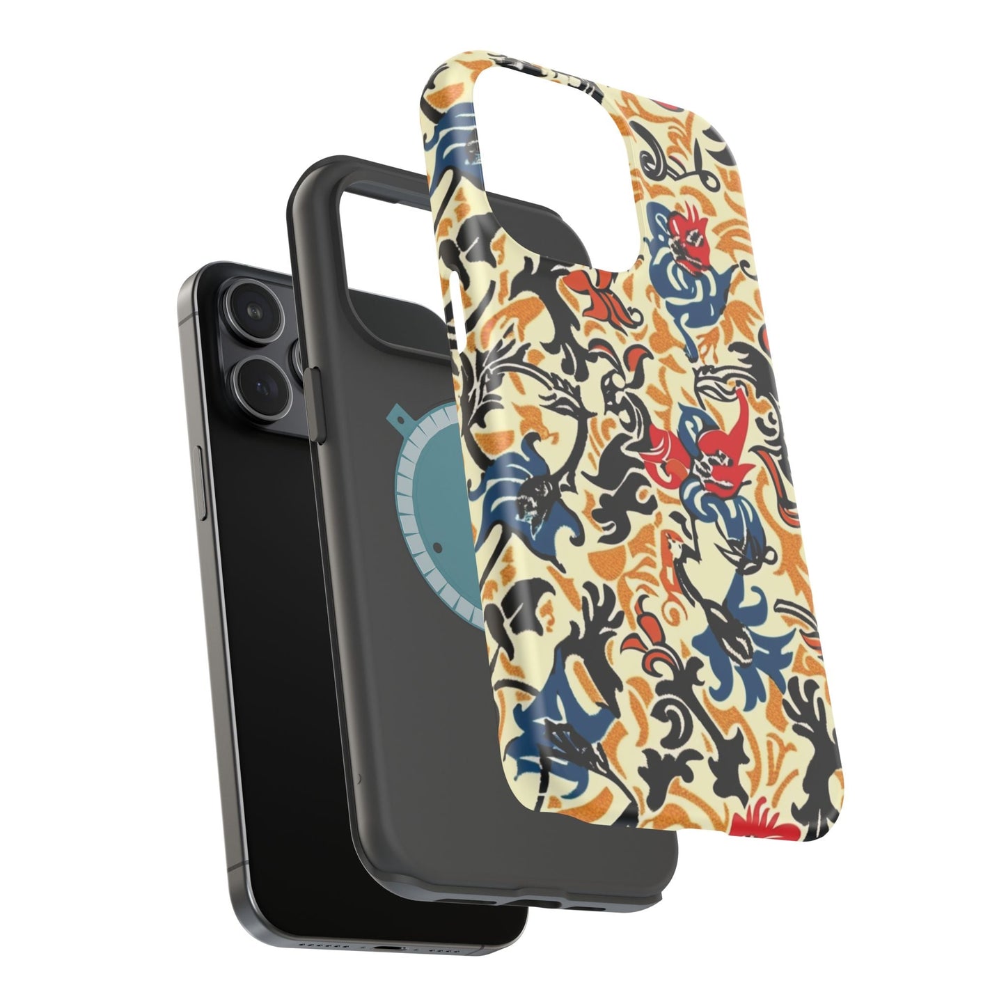 Floral Tattoo - Style Magnetic Phone Case — Impact - Resistant - DIGITAL X