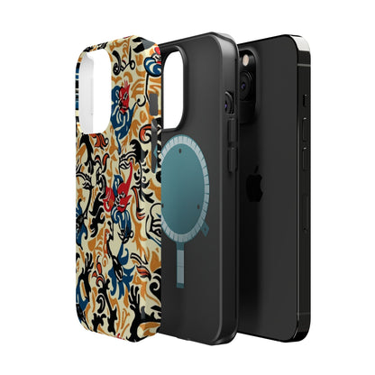 Floral Tattoo - Style Magnetic Phone Case — Impact - Resistant - DIGITAL X