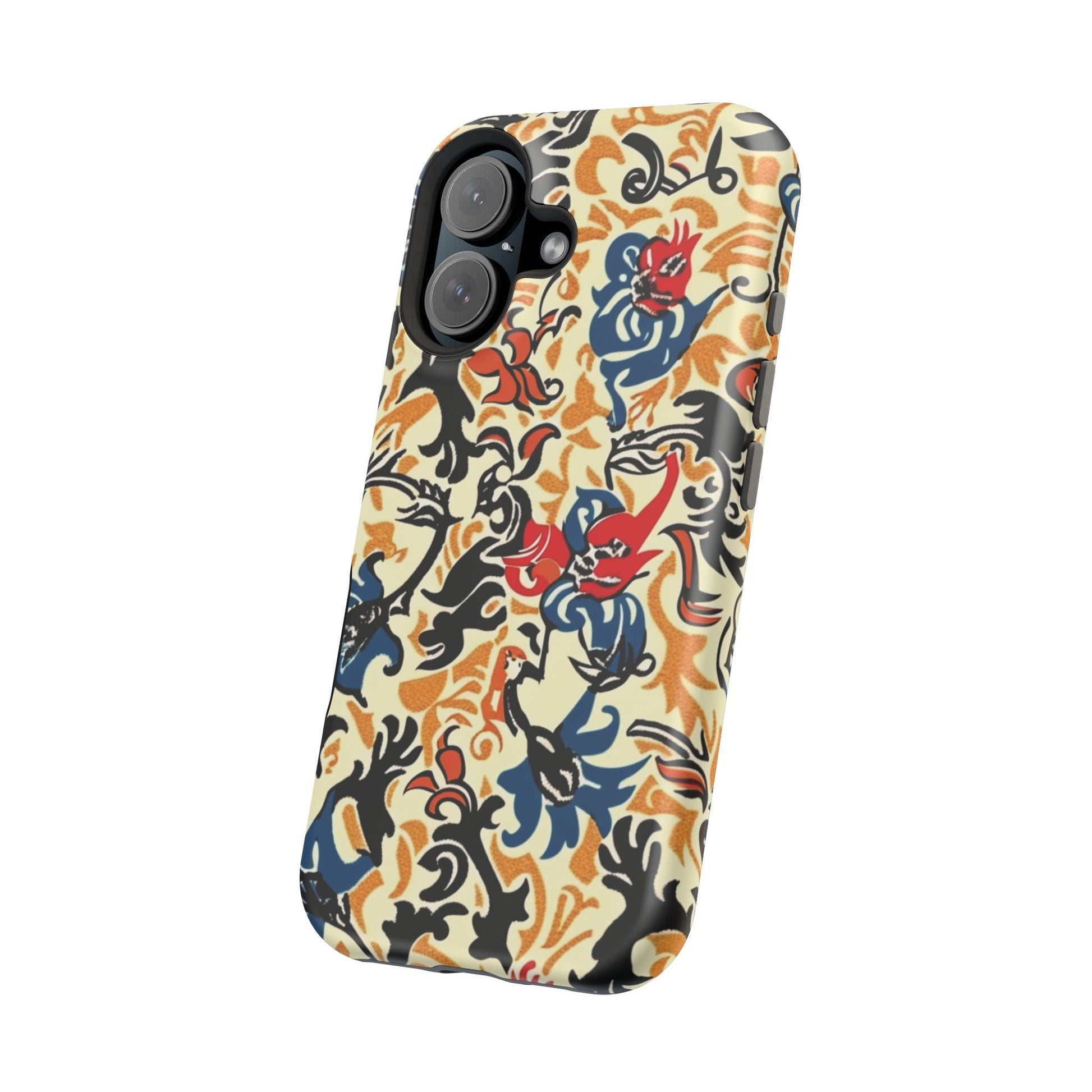 Floral Tattoo - Style Magnetic Phone Case — Impact - Resistant - DIGITAL X