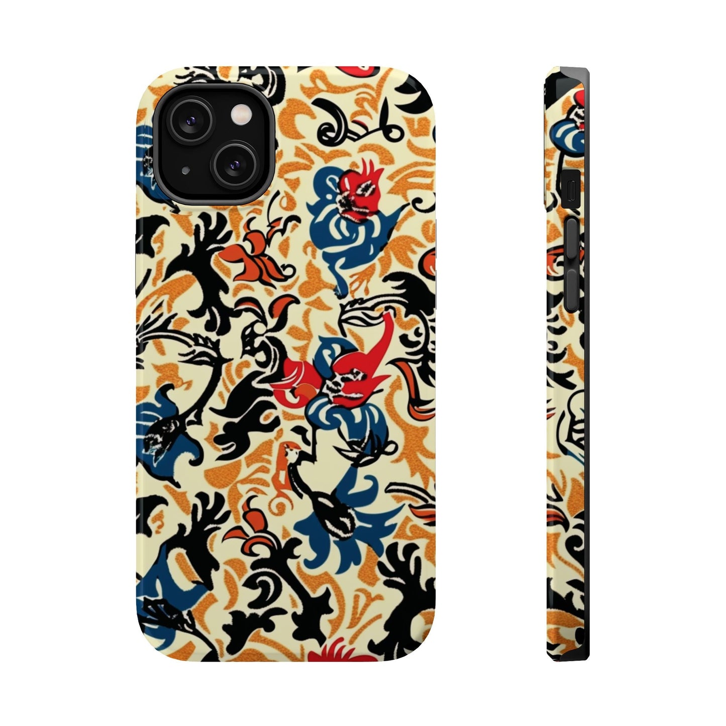 Floral Tattoo - Style Magnetic Phone Case — Impact - Resistant - DIGITAL X