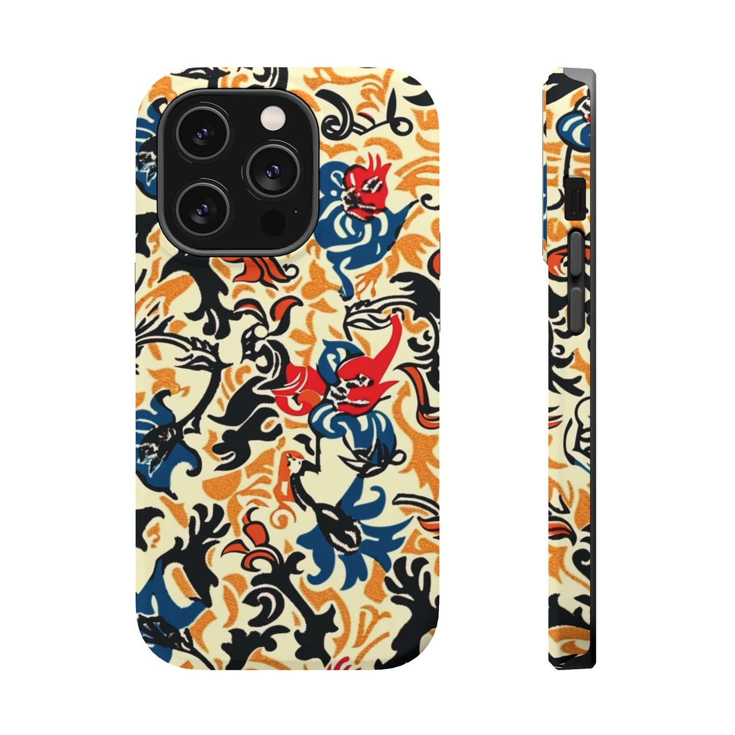 Floral Tattoo - Style Magnetic Phone Case — Impact - Resistant - DIGITAL X