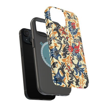 Floral Tattoo - Style Magnetic Phone Case — Impact - Resistant - DIGITAL X