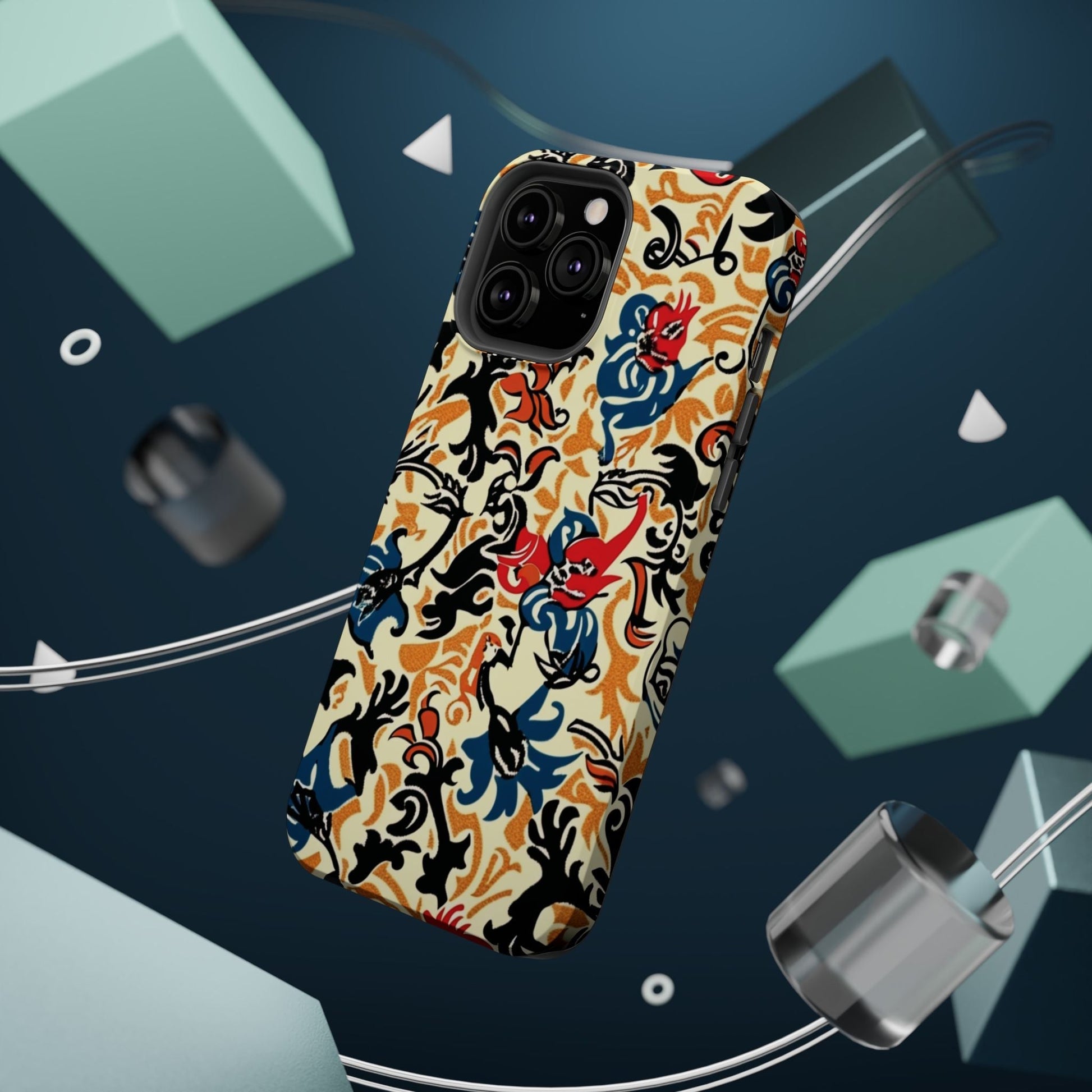 Floral Tattoo - Style Magnetic Phone Case — Impact - Resistant - DIGITAL X