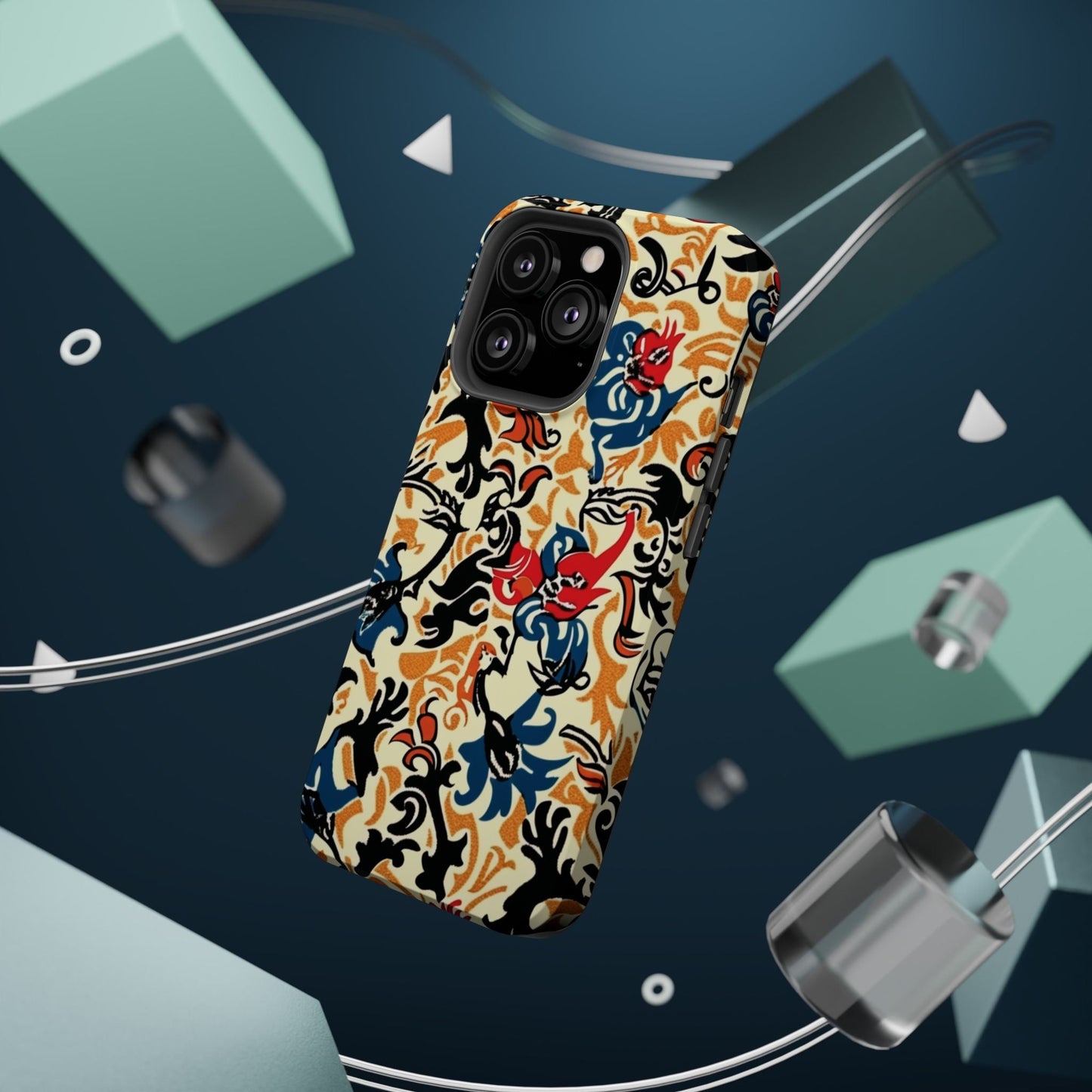 Floral Tattoo - Style Magnetic Phone Case — Impact - Resistant - DIGITAL X