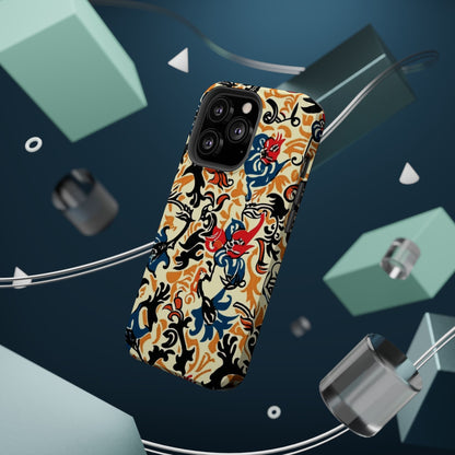 Floral Tattoo - Style Magnetic Phone Case — Impact - Resistant - DIGITAL X