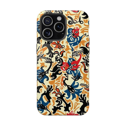 Floral Tattoo - Style Magnetic Phone Case — Impact - Resistant - DIGITAL X