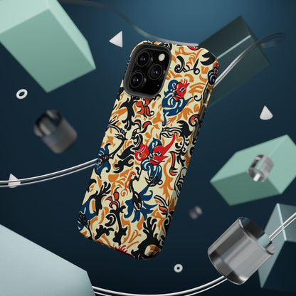 Floral Tattoo - Style Magnetic Phone Case — Impact - Resistant - DIGITAL X