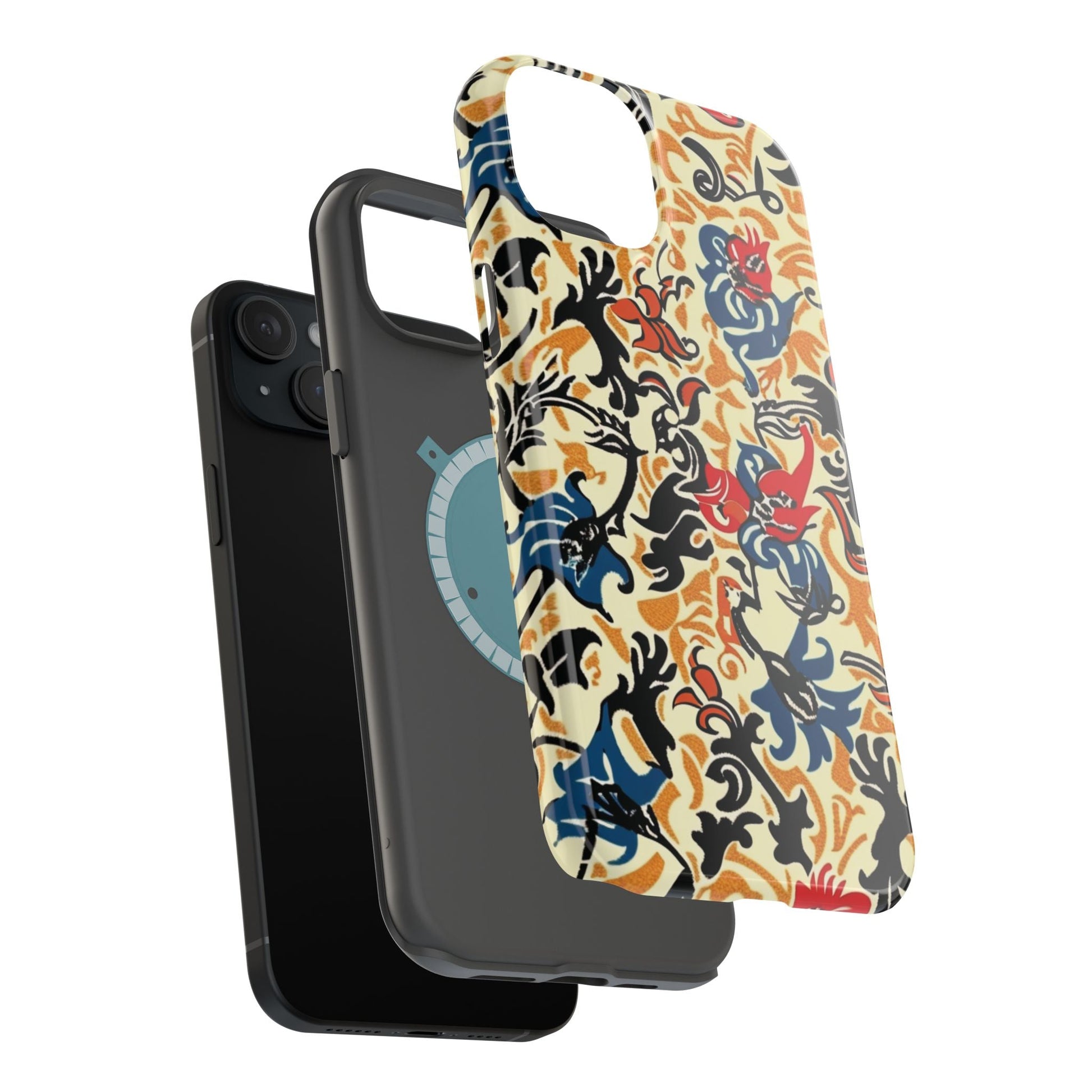 Floral Tattoo - Style Magnetic Phone Case — Impact - Resistant - DIGITAL X