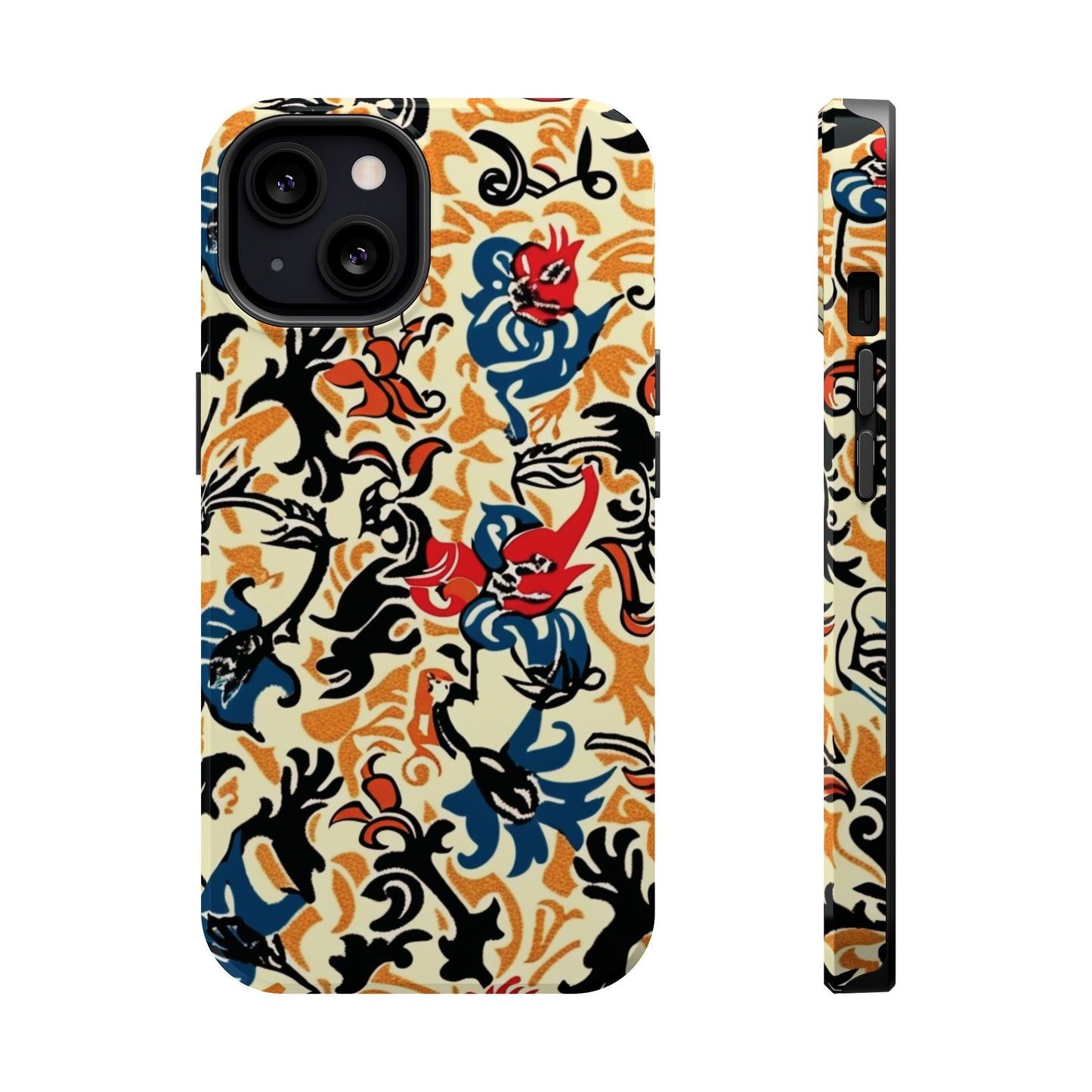 Floral Tattoo - Style Magnetic Phone Case — Impact - Resistant - DIGITAL X
