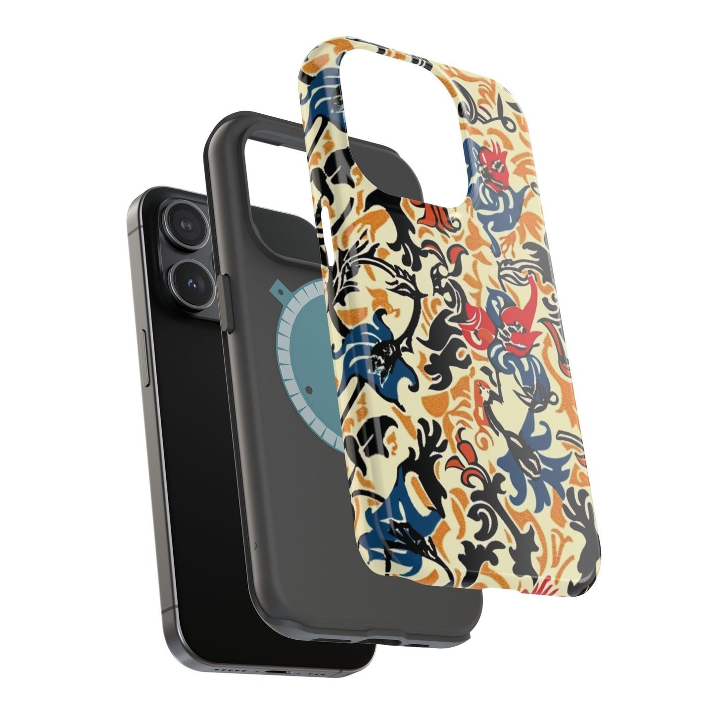 Floral Tattoo - Style Magnetic Phone Case — Impact - Resistant - DIGITAL X