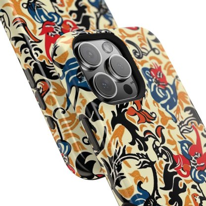 Floral Tattoo - Style Magnetic Phone Case — Impact - Resistant - DIGITAL X