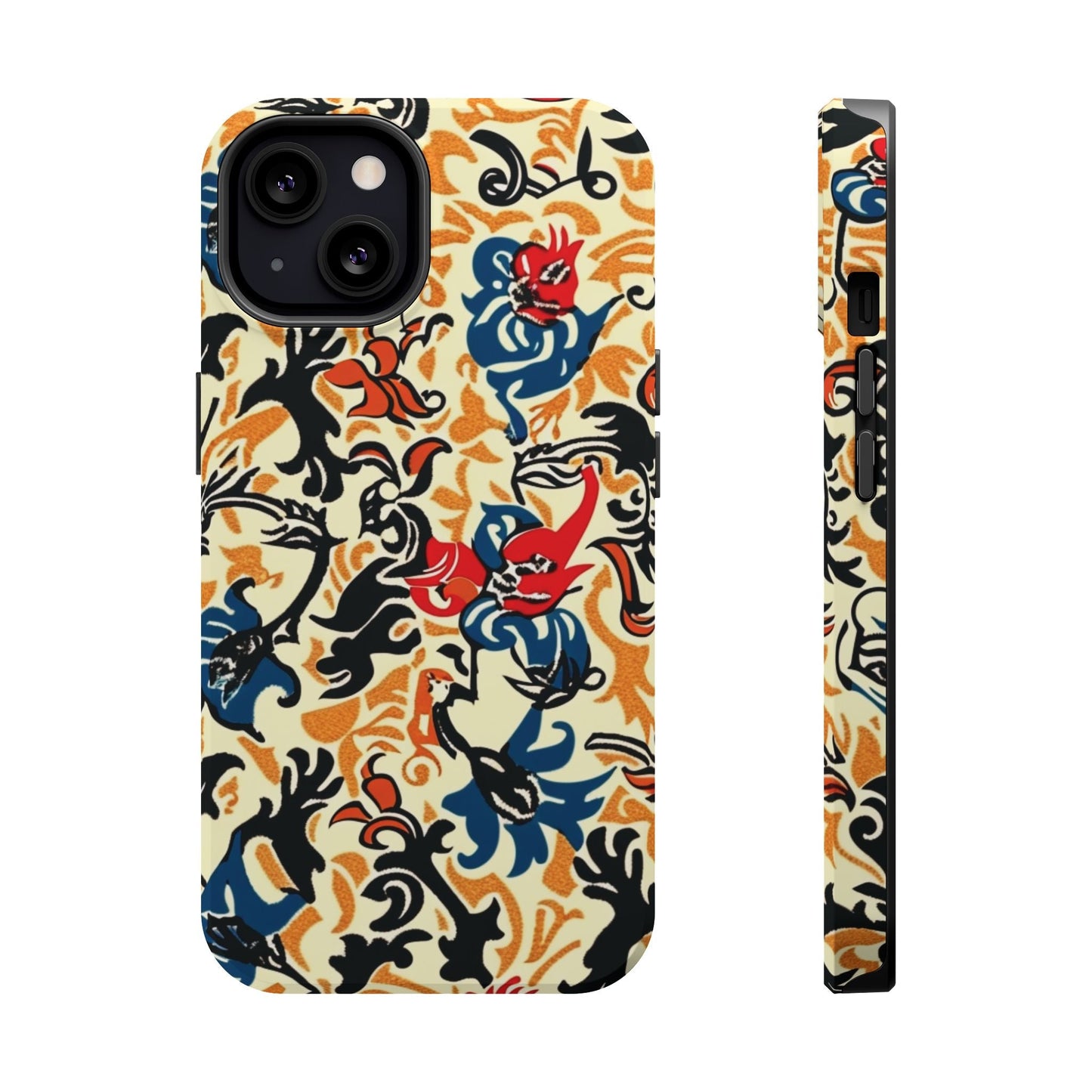 Floral Tattoo - Style Magnetic Phone Case — Impact - Resistant - DIGITAL X