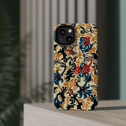 Floral Tattoo - Style Magnetic Phone Case — Impact - Resistant - DIGITAL X