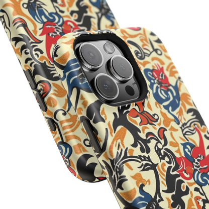 Floral Tattoo - Style Magnetic Phone Case — Impact - Resistant - DIGITAL X