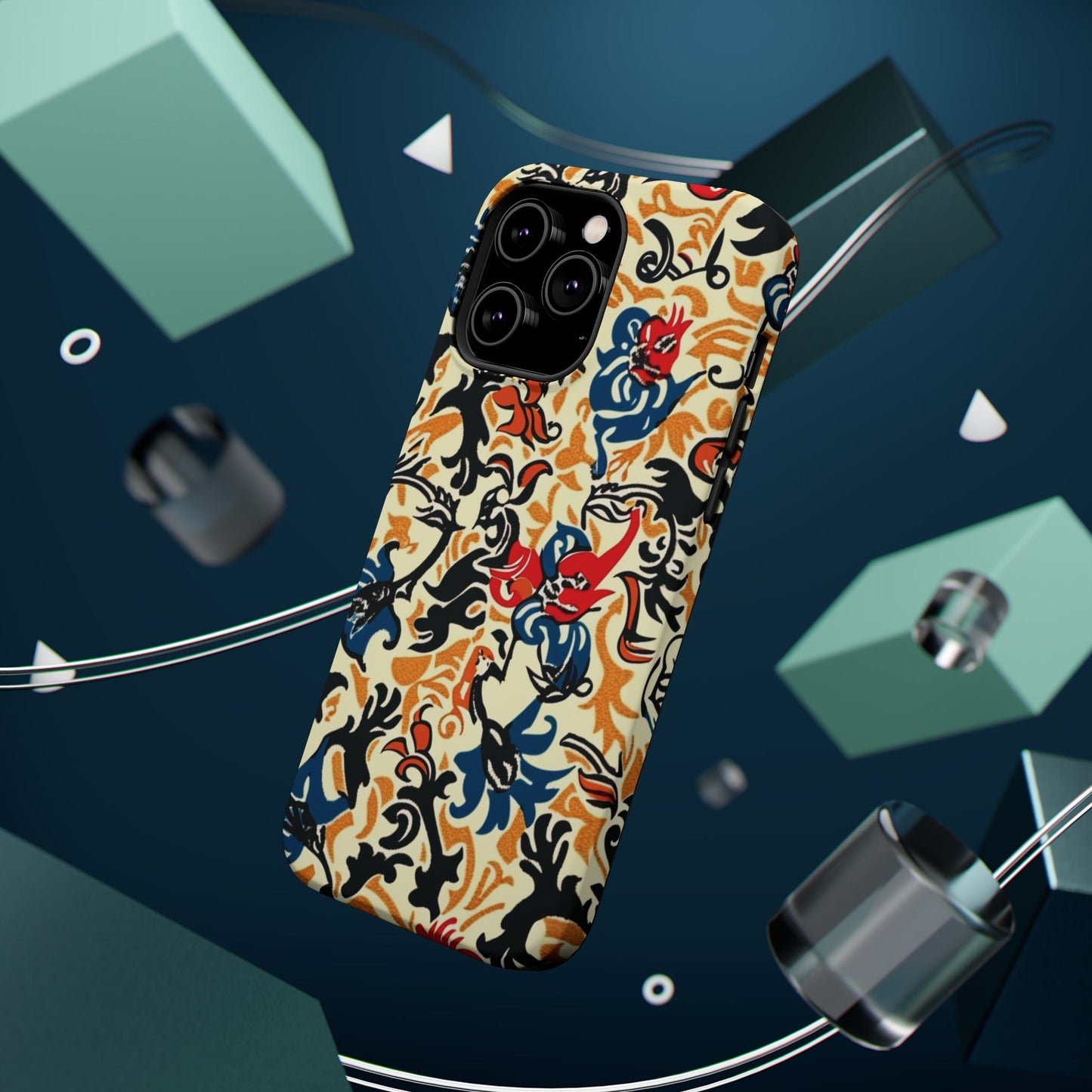 Floral Tattoo - Style Magnetic Phone Case — Impact - Resistant - DIGITAL X