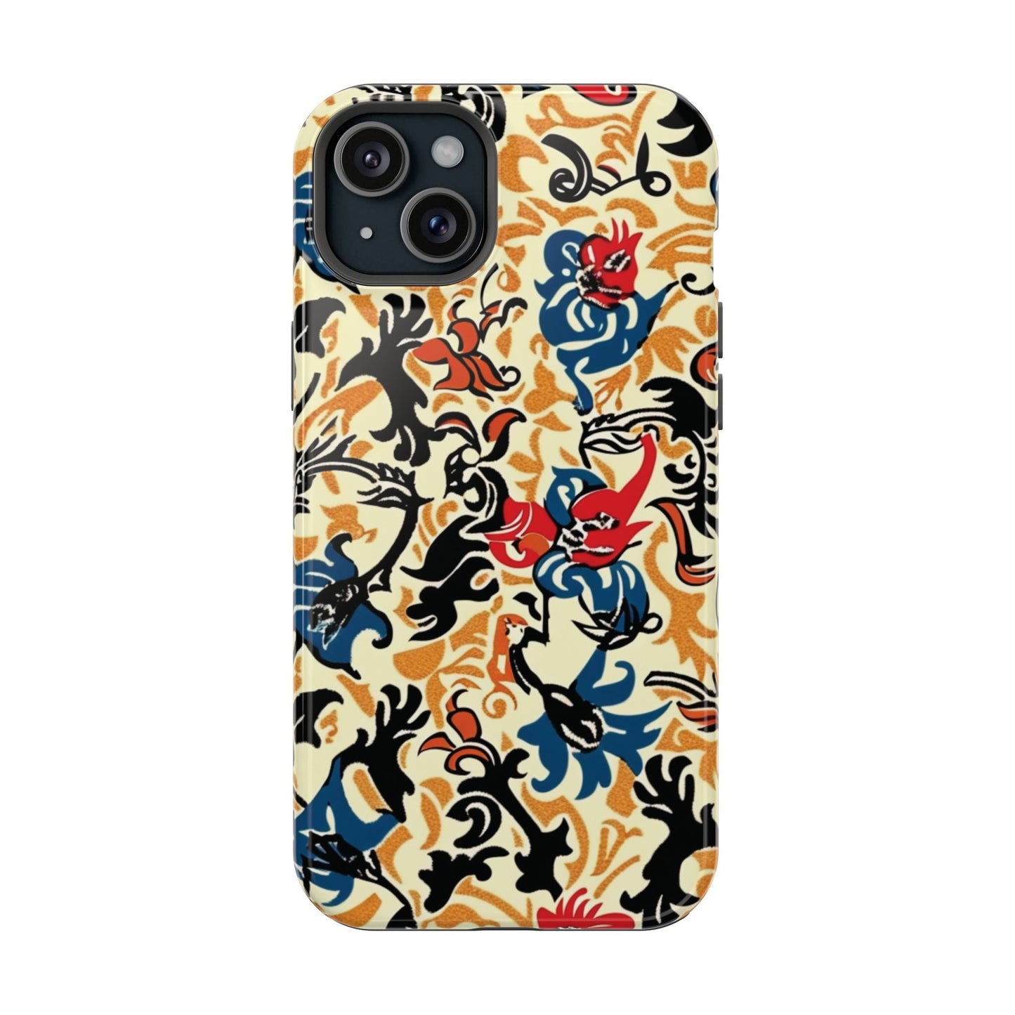 Floral Tattoo - Style Magnetic Phone Case — Impact - Resistant - DIGITAL X