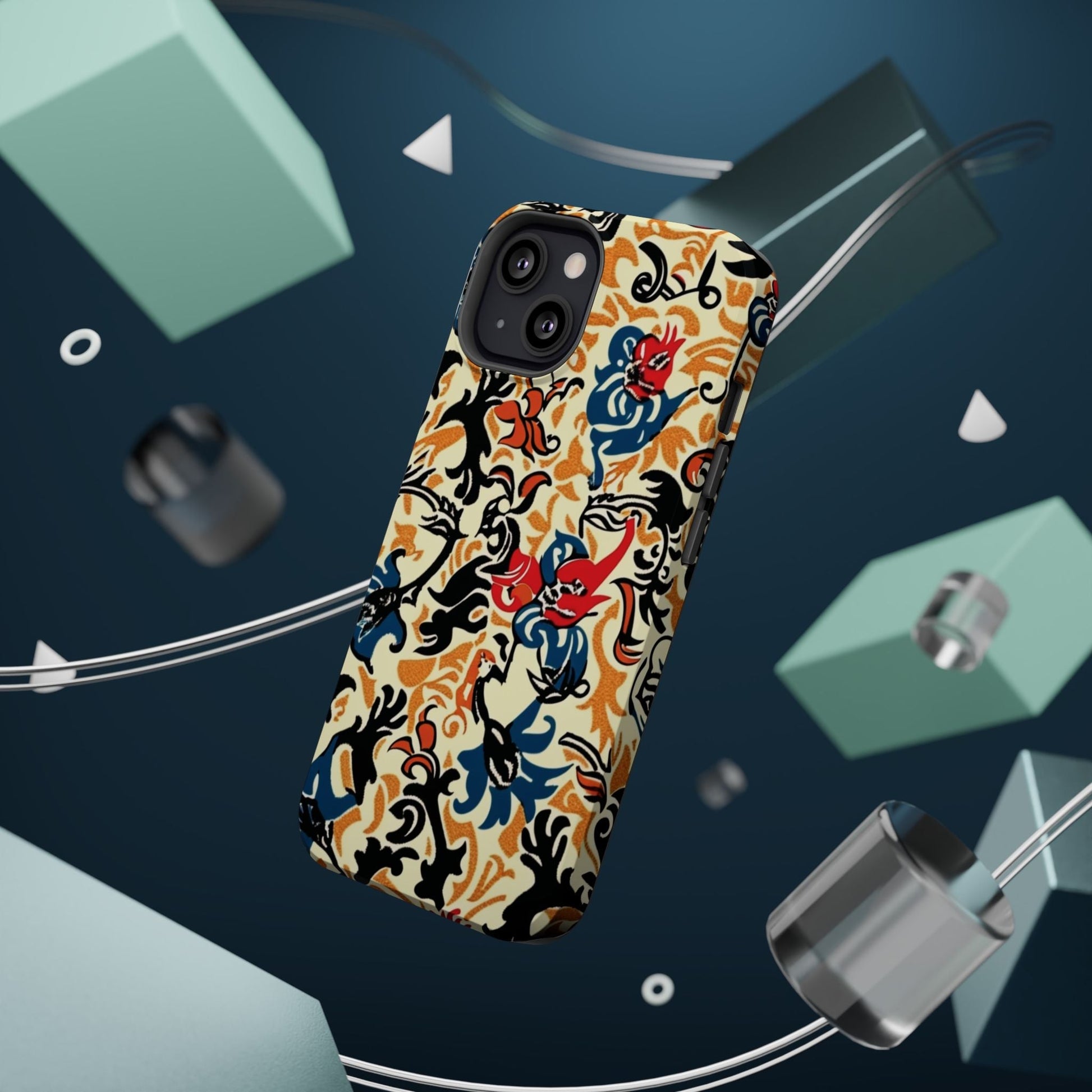 Floral Tattoo - Style Magnetic Phone Case — Impact - Resistant - DIGITAL X