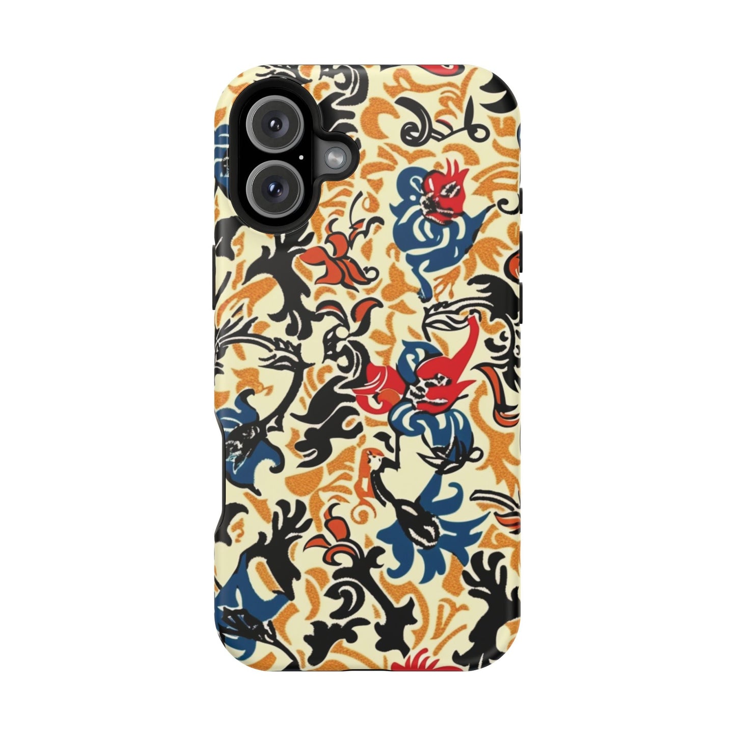 Floral Tattoo - Style Magnetic Phone Case — Impact - Resistant - DIGITAL X