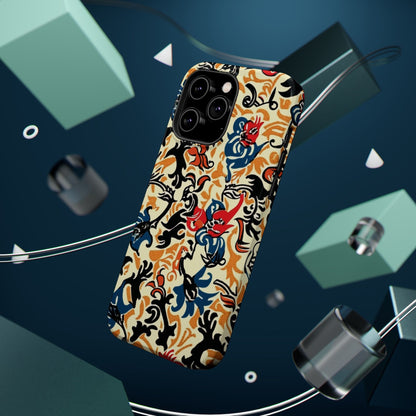 Floral Tattoo - Style Magnetic Phone Case — Impact - Resistant - DIGITAL X