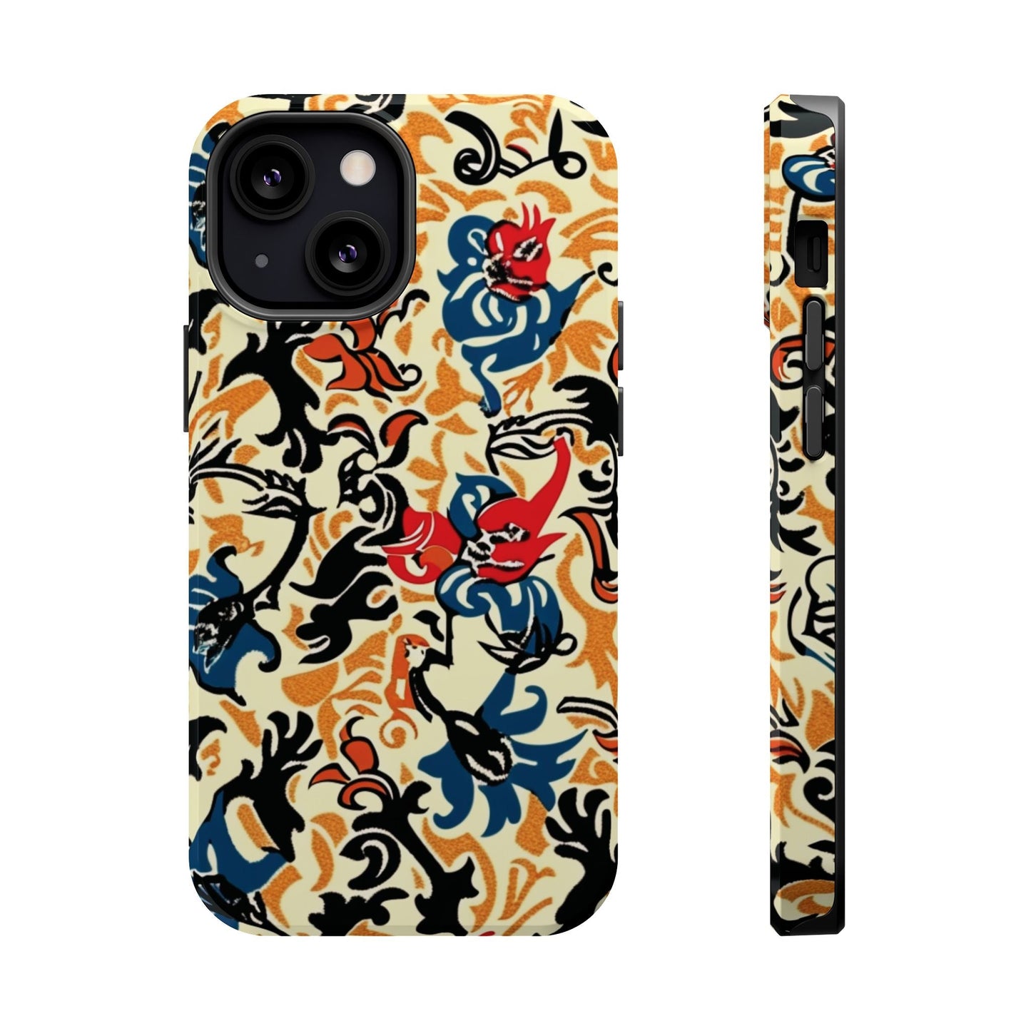 Floral Tattoo - Style Magnetic Phone Case — Impact - Resistant - DIGITAL X
