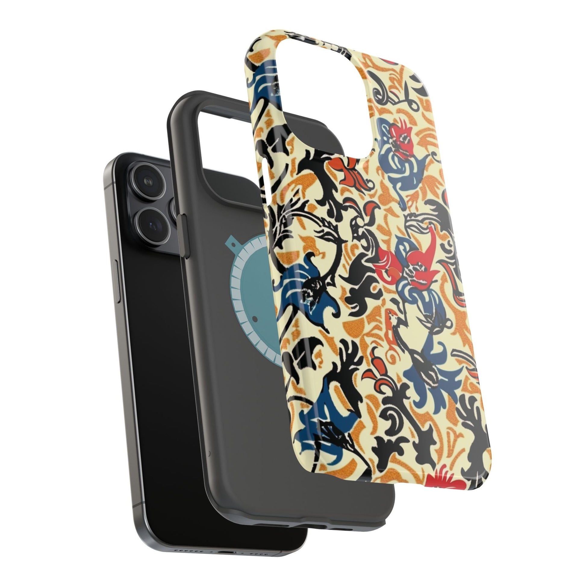 Floral Tattoo - Style Magnetic Phone Case — Impact - Resistant - DIGITAL X