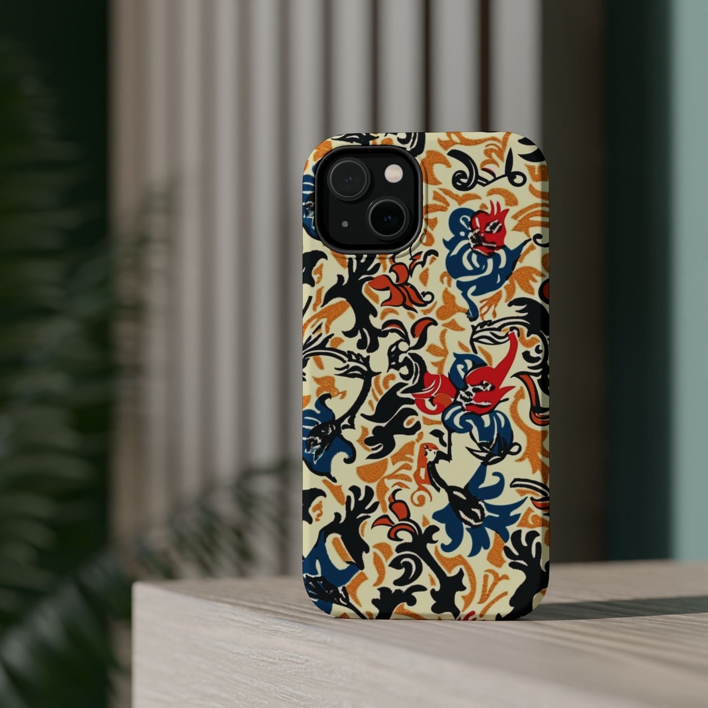 Floral Tattoo - Style Magnetic Phone Case — Impact - Resistant - DIGITAL X