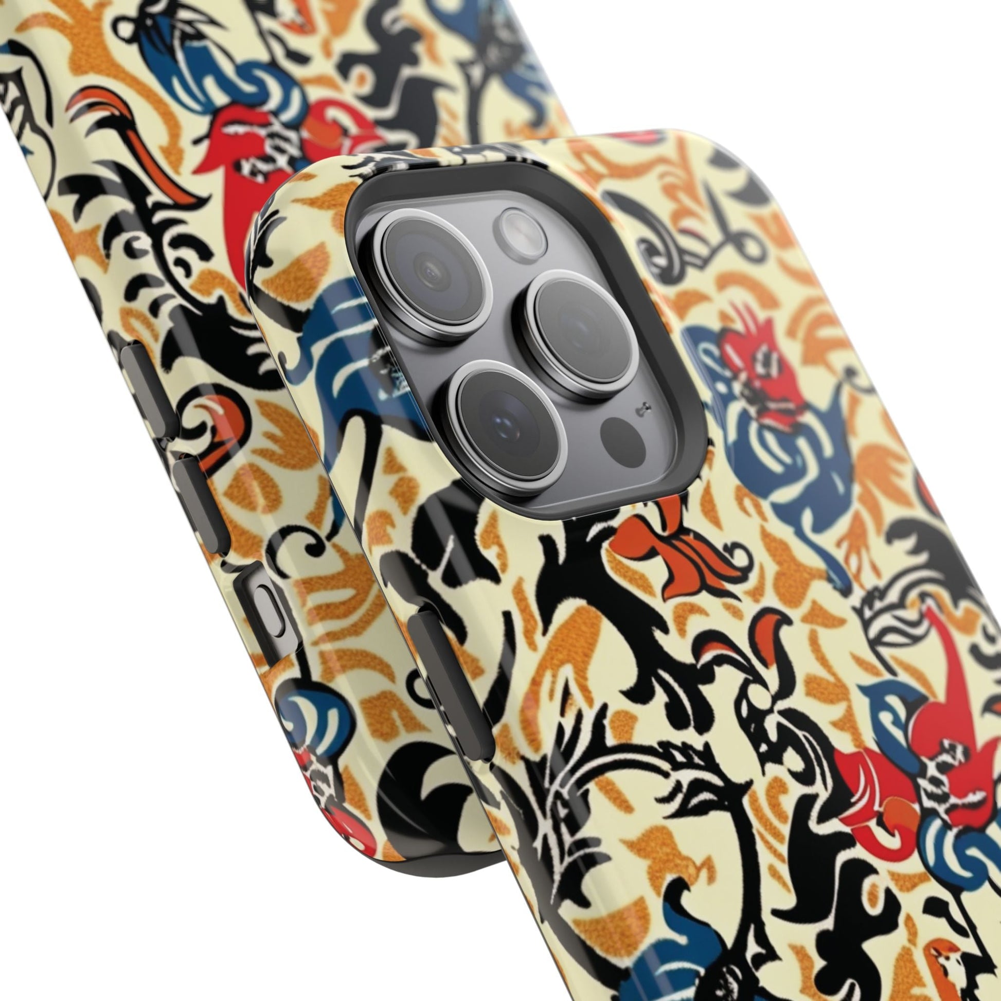 Floral Tattoo - Style Magnetic Phone Case — Impact - Resistant - DIGITAL X