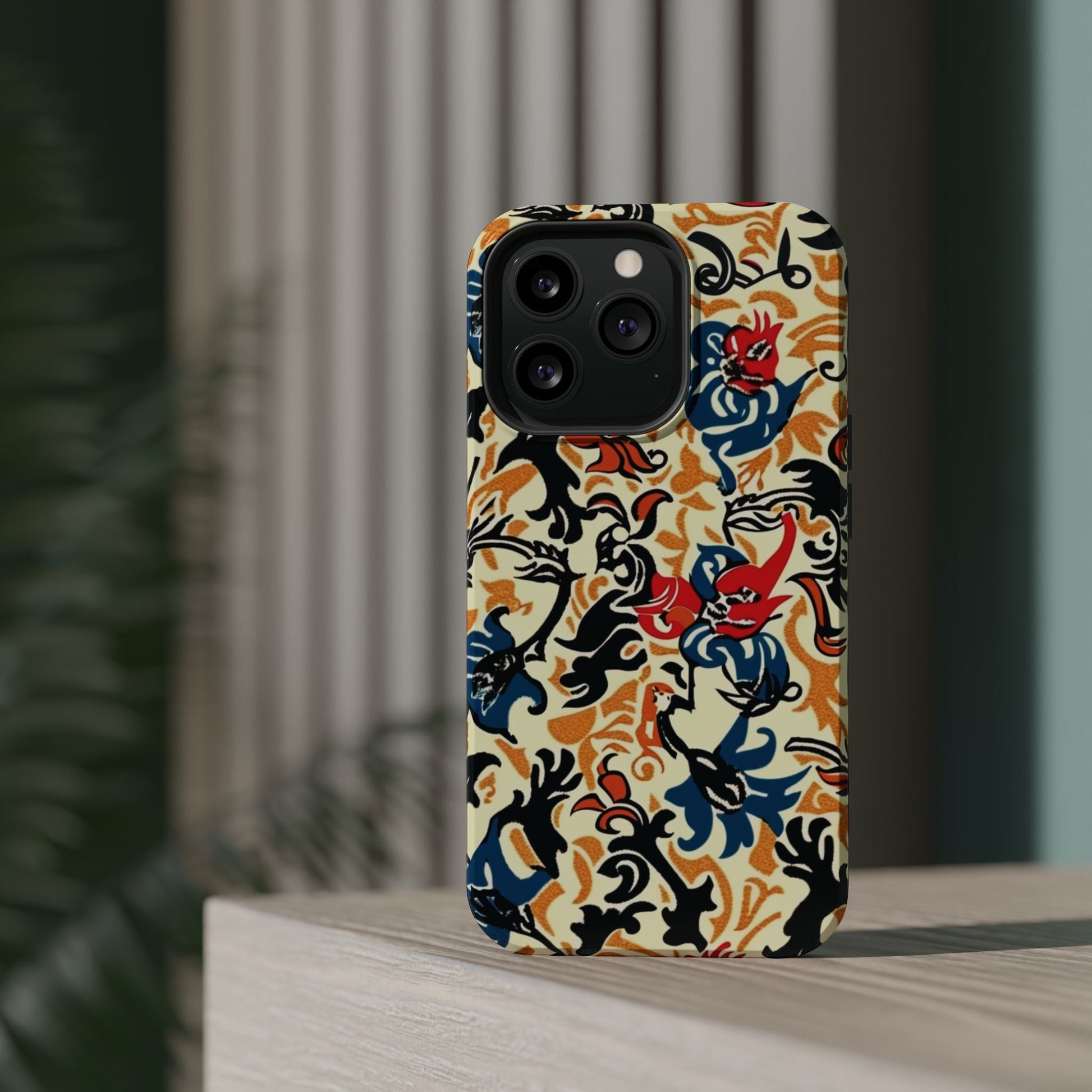 Floral Tattoo - Style Magnetic Phone Case — Impact - Resistant - DIGITAL X