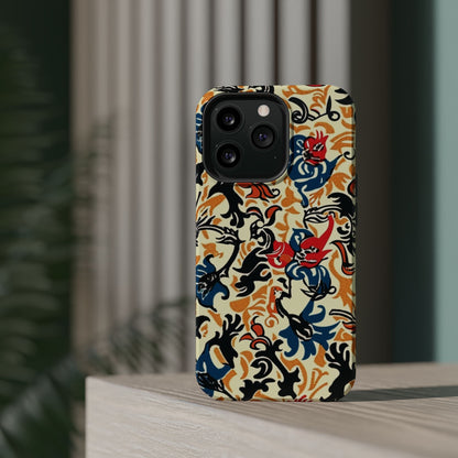 Floral Tattoo - Style Magnetic Phone Case — Impact - Resistant - DIGITAL X