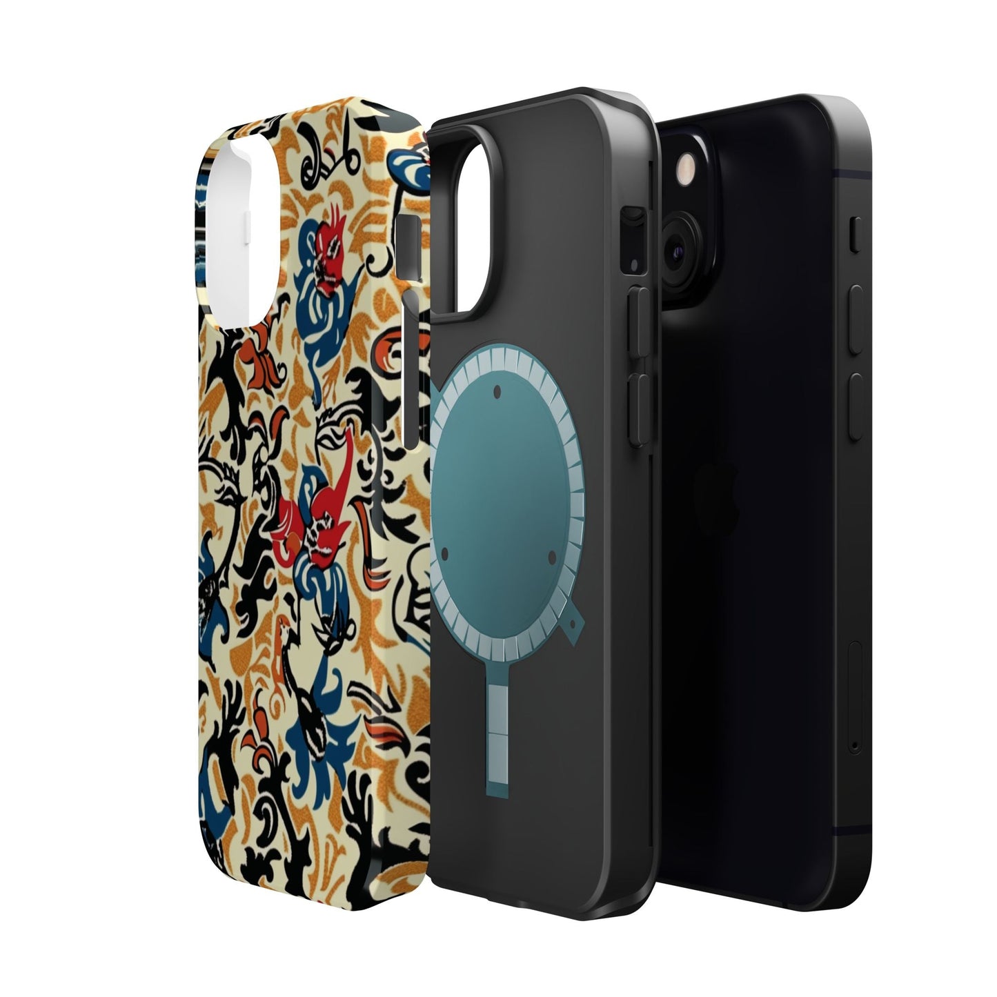Floral Tattoo - Style Magnetic Phone Case — Impact - Resistant - DIGITAL X