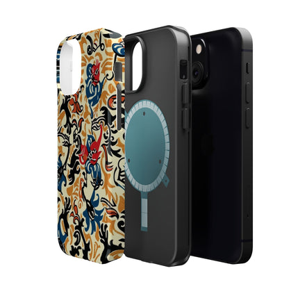 Floral Tattoo - Style Magnetic Phone Case — Impact - Resistant - DIGITAL X