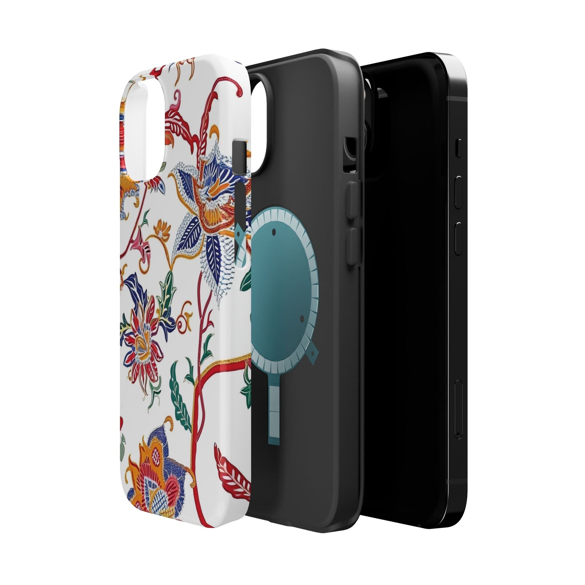 Floral Tile Magnetic Impact Phone Case - DIGITAL X