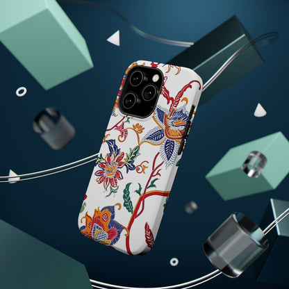 Floral Tile Magnetic Impact Phone Case - DIGITAL X