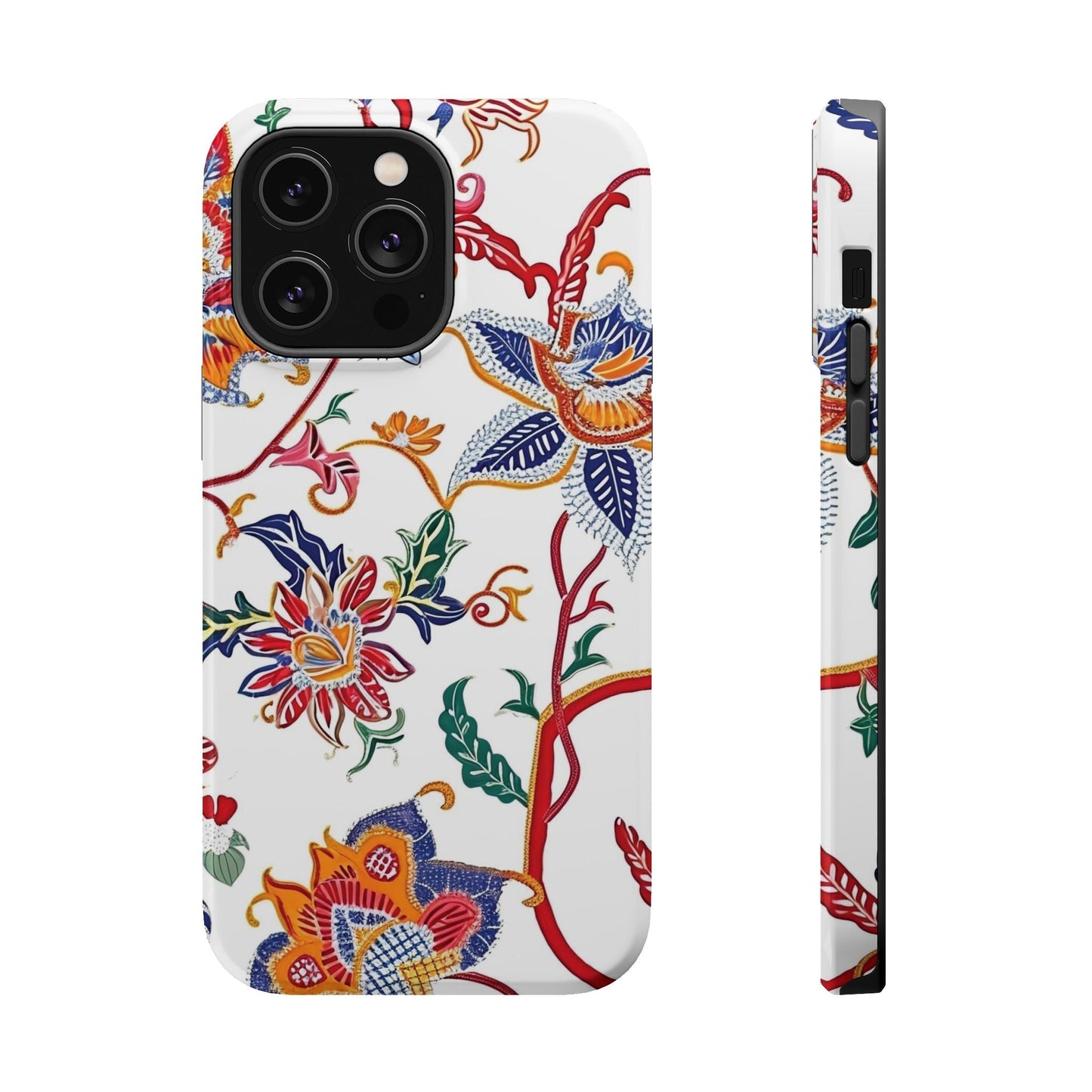 Floral Tile Magnetic Impact Phone Case - DIGITAL X