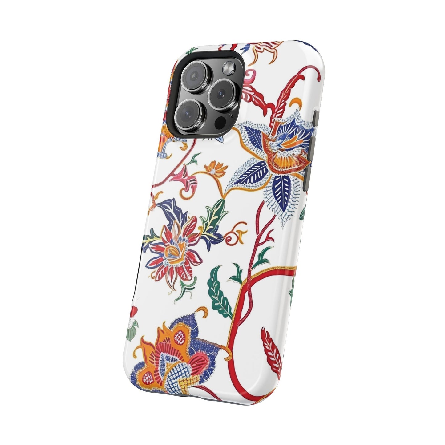 Floral Tile Magnetic Impact Phone Case - DIGITAL X