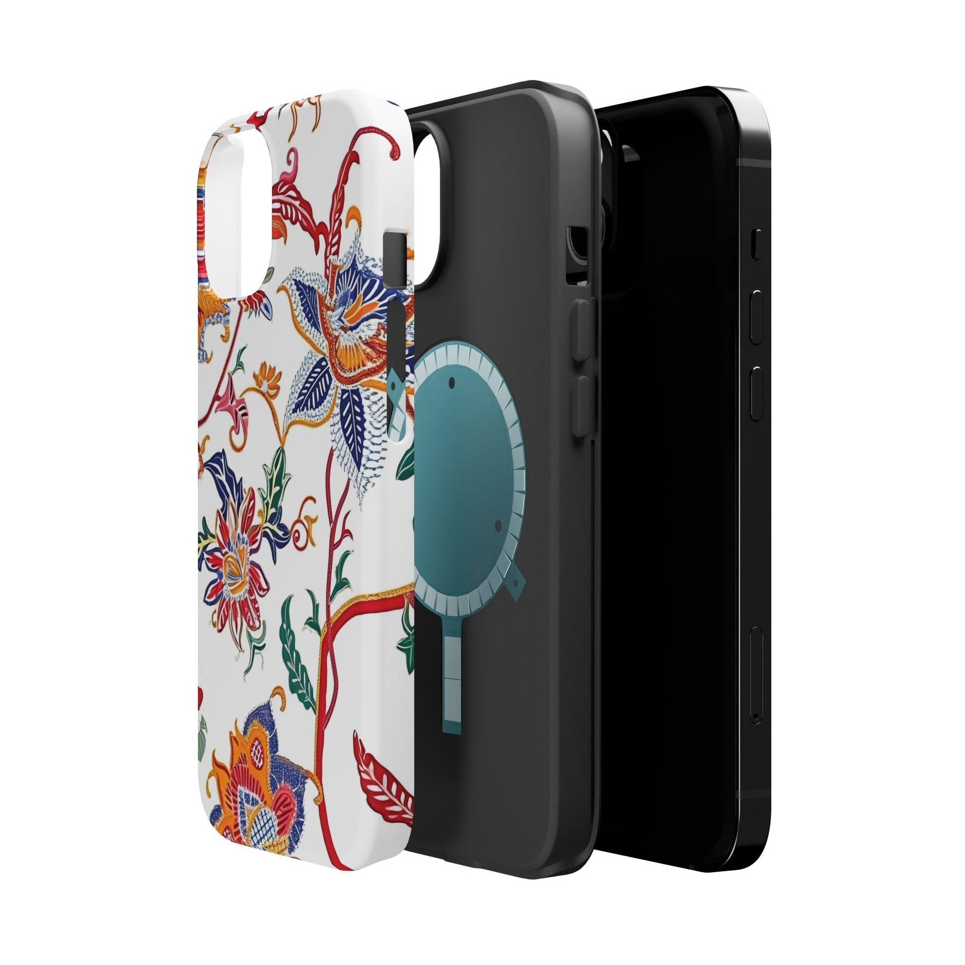 Floral Tile Magnetic Impact Phone Case - DIGITAL X